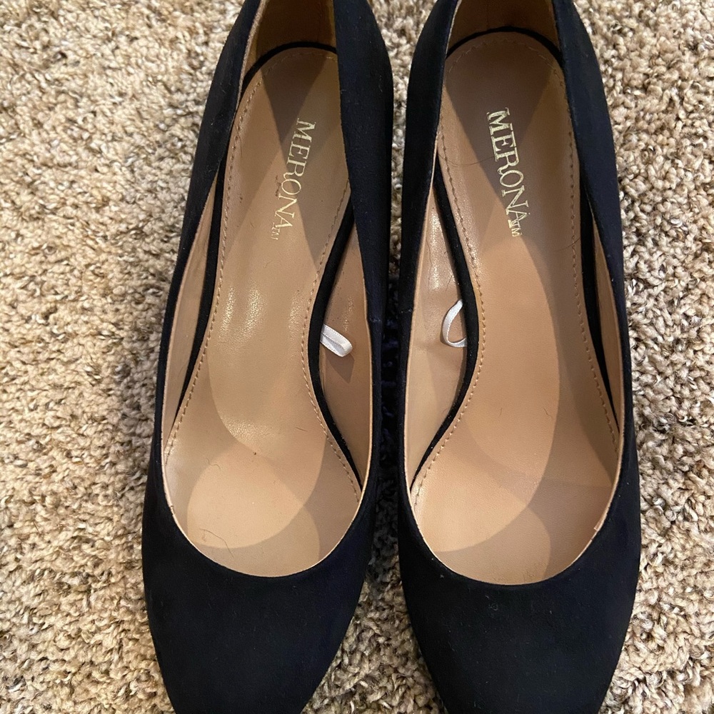 Merona black wedges